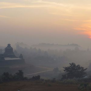 mrauk u spectacular sunset view