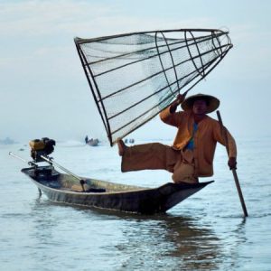 fantastic style of rowing and fishing of intha