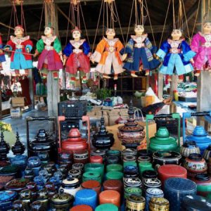 local market selling handicrafts