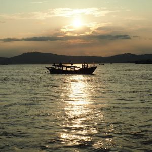 sunset cruise over the Ayeyarwaddy River