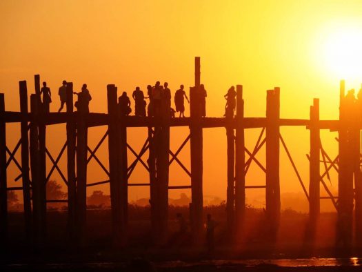 12 - Sunset in U Bein Bridge in Mandalay